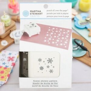 Martha Stewart Flower Shower Pattern Punch White